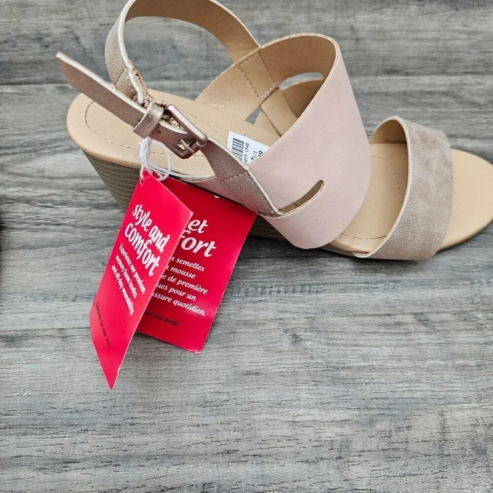 Dexflex Comfort Trance Blush Wedge Slingback Sandal